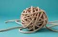 A tangled ball of yarn symbolizing the confusion Royalty Free Stock Photo