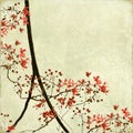 Tangled Blossom Border on Antique Paper