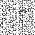 Tangled curved line seamless pattern. Handwritten doodles. Lines and shapes