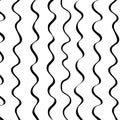 Tangled curved line seamless pattern. Handwritten doodles. Lines and shapes