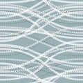 Tangled curvy lines seamless pattern, vector repeat endless back