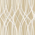 Tangled curvy lines seamless pattern, vector repeat endless back