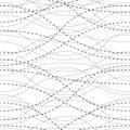 Tangled curvy lines seamless pattern, vector repeat endless back