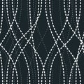 Tangled curvy lines seamless pattern, vector repeat endless back