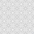 Tangled Eastern Pattern. Traditional arabic entwined geometry pattern. Simple grey adn white background