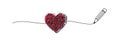 Tangled grungy heart scribble drawn with a pencil concept Royalty Free Stock Photo