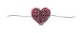 Tangled grungy heart scribble Royalty Free Stock Photo