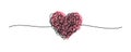 Tangled grungy heart scribble Royalty Free Stock Photo