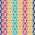 Tangled oriental Lattice Pattern, multicolor seamless background Royalty Free Stock Photo