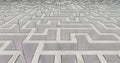 Tangled Maze Puzzle in perspective with hand drawn corners 3d illustration