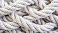 tangled mess of thick cotton rope, perfect for use as a background or texture Royalty Free Stock Photo