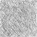 Pen tangled line pattern sketch. Hatched drawing picture. Hand drawn vector. Abstract background.