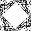 Tangled random curvy lines pattern, geometric element