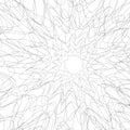Tangled random curvy lines pattern, geometric element