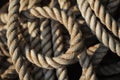 Tangled rope closeup