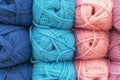 tangles of multicolored thick woolen threads. background. knitting Royalty Free Stock Photo