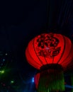 The tanglung shot in the night with the low angle view Royalty Free Stock Photo