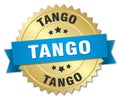 Tango gold badge with blue ribbon