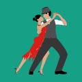 Tango dance illustration