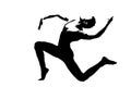 tango dance silhouette flamenco body movement isolated on transparent white background vector image Royalty Free Stock Photo