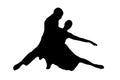 tango dance silhouette flamenco body movement isolated on transparent white background vector image Royalty Free Stock Photo