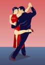 Tango dancers, voleo Royalty Free Stock Photo