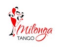 Tango milonga latino dance logo.