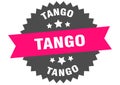 tango. tango round pink label isolated on transparent background Royalty Free Stock Photo