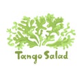 Tango salad. Leafy greens vegetables. Botanical flat cute icon. Hand-drawn popular types of salad. Great for cooking