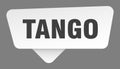 tango sign. tango white sticker isolated on gray background Royalty Free Stock Photo