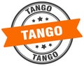 tango stamp. tango label on transparent background. round sign Royalty Free Stock Photo