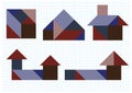 Tangram puzzle house