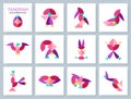 Tangram puzzle. Vector set with various objects. Royalty Free Stock Photo