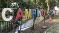 colorful large letters typography in the Tandon Ciater tourist area