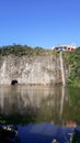 Tangua park in Curitiba, Brazil. viewpoint and lake Royalty Free Stock Photo