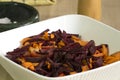 Tangy beetroot and bell pepper salad. Royalty Free Stock Photo