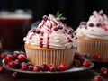 essence of cranberry cupcakes