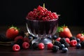 Tangy Pudding berries. Generate Ai Royalty Free Stock Photo