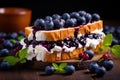 Tangy Sandwich cream blueberry. Generate Ai