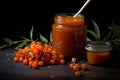 Tangy Sea buckthorn jam. Generate Ai