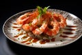 Tangy Shrimp spicy sauce dish. Generate Ai
