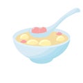 TangYuan vector stock illustration. Rice balls. dessert.