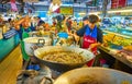 Tanin market cooks and sellers, Chiang Mai, Thailand Royalty Free Stock Photo