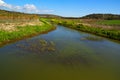 Taninim river to before the split to enrich the Coastal Aquifer Israel Royalty Free Stock Photo