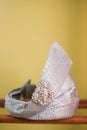 `Tanjak` is a head attire used by Malay groom Royalty Free Stock Photo