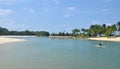 Tanjong beach, Sentosa island, Singapore Royalty Free Stock Photo