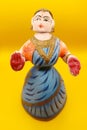 Tanjore dancing doll in Tamilnadu India in traditional dress