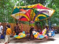 Tanjung Indonesia October 3, 2021, children's carousel game