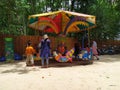 Tanjung Indonesia October 3, 2021, children's carousel game
