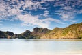 Tanjung Rhu, Langkawi sea hill sky Royalty Free Stock Photo